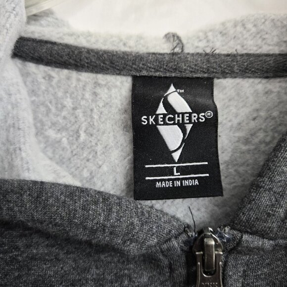 Skechers Gray Men's Jacket Size Large Zip Up Hoodie - Picture 5 of 8